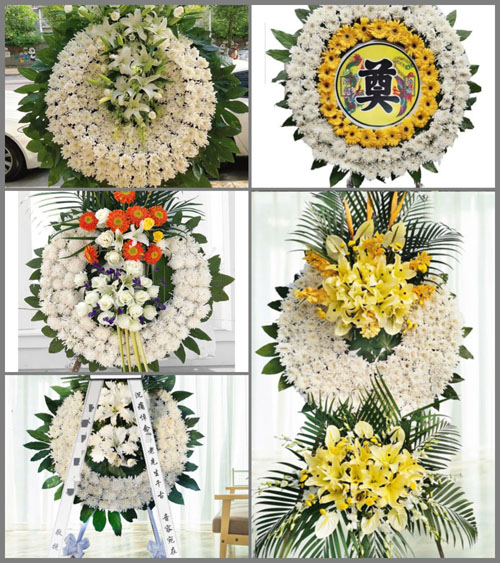 湖北黄冈市黄梅县新开镇汪洲村花圈速递